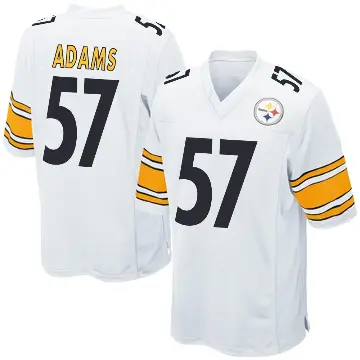 ＃57 Men's Montravius Adams White Game Pittsburgh Steelers Jersey