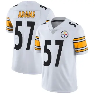 ＃57 Men's Montravius Adams White Limited Pittsburgh Steelers Vapor Untouchable Jersey