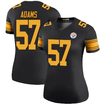 ＃57 Women's Montravius Adams Black Legend Pittsburgh Steelers Color Rush Jersey