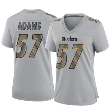＃57 Women's Montravius Adams Gray Game Pittsburgh Steelers Atmosphere Fashion Jersey