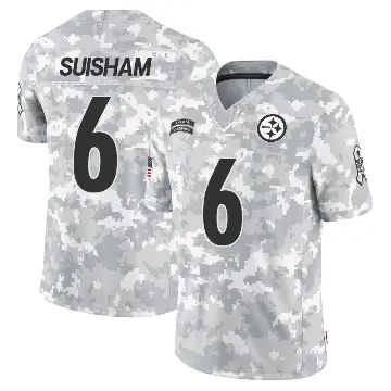 ＃6 Men's Shaun Suisham Arctic Camo Limited Pittsburgh Steelers 2024 Salute to Service Jersey