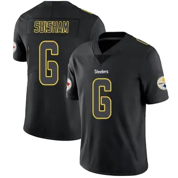 ＃6 Men's Shaun Suisham Black Impact Limited Pittsburgh Steelers Jersey