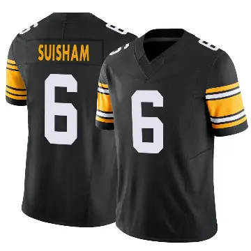 ＃6 Men's Shaun Suisham Black Limited Pittsburgh Steelers Alternate Vapor F.U.S.E. Jersey