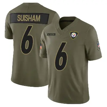 ＃6 Men's Shaun Suisham Olive Limited Pittsburgh Steelers 2025 Salute to Service Jersey