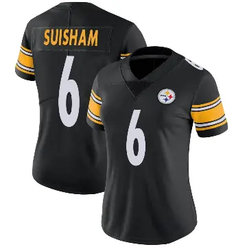 ＃6 Women's Shaun Suisham Black Limited Pittsburgh Steelers Team Color Vapor Untouchable Jersey