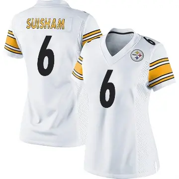 ＃6 Women's Shaun Suisham White Game Pittsburgh Steelers Jersey