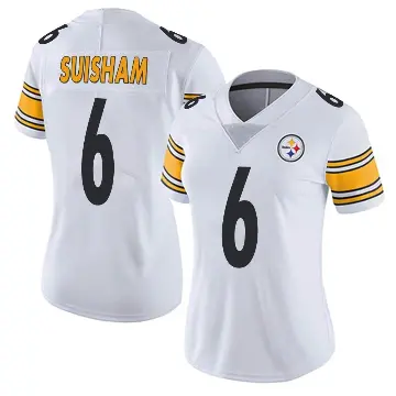 ＃6 Women's Shaun Suisham White Limited Pittsburgh Steelers Vapor Untouchable Jersey