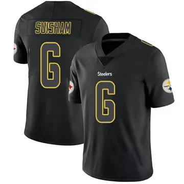 ＃6 Youth Shaun Suisham Black Impact Limited Pittsburgh Steelers Jersey