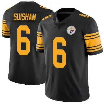 ＃6 Youth Shaun Suisham Black Limited Pittsburgh Steelers Color Rush Jersey