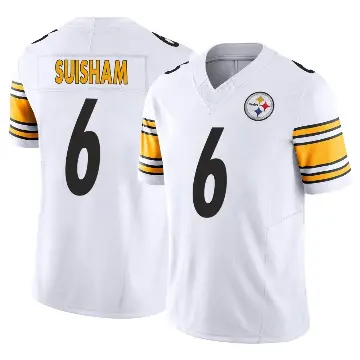 ＃6 Youth Shaun Suisham White Limited Pittsburgh Steelers Vapor F.U.S.E. Jersey