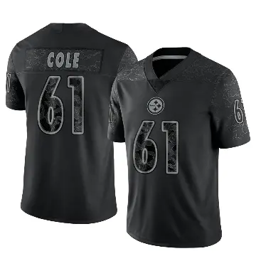 ＃61 Men's Mason Cole Black Limited Pittsburgh Steelers Reflective Jersey