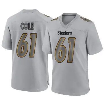 ＃61 Men's Mason Cole Gray Game Pittsburgh Steelers Atmosphere Fashion Jersey