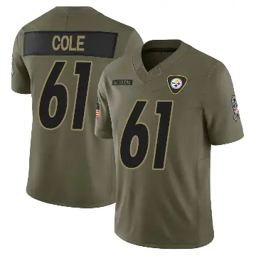 ＃61 Men's Mason Cole Olive Limited Pittsburgh Steelers 2025 Salute to Service Jersey