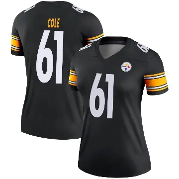 ＃61 Women's Mason Cole Black Legend Pittsburgh Steelers Jersey