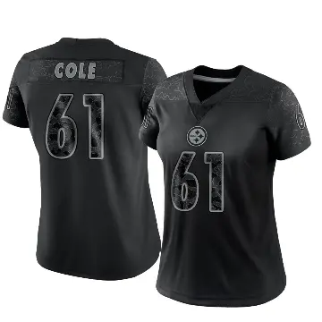 ＃61 Women's Mason Cole Black Limited Pittsburgh Steelers Reflective Jersey