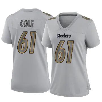 ＃61 Women's Mason Cole Gray Game Pittsburgh Steelers Atmosphere Fashion Jersey