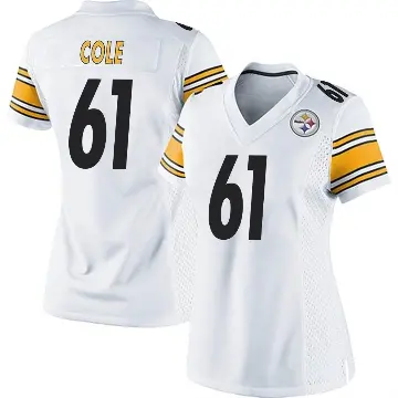 ＃61 Women's Mason Cole White Game Pittsburgh Steelers Jersey