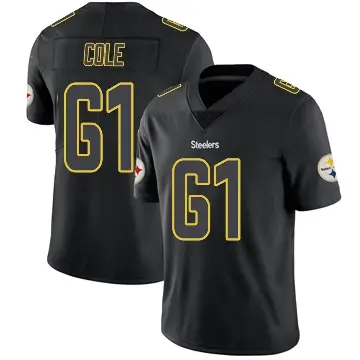 ＃61 Youth Mason Cole Black Impact Limited Pittsburgh Steelers Jersey