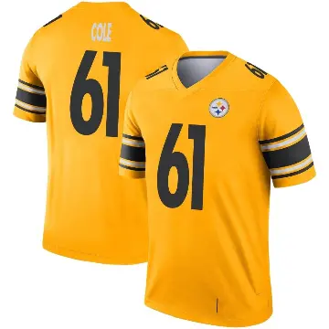 ＃61 Youth Mason Cole Gold Legend Pittsburgh Steelers Inverted Jersey