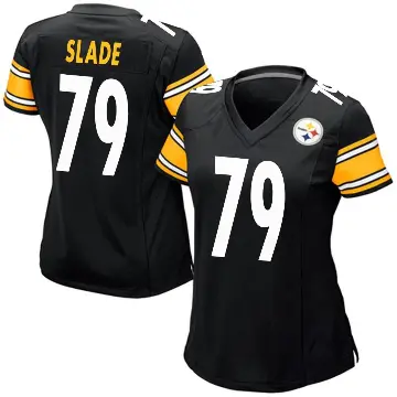 ＃79 Women's Jacob Slade Black Game Pittsburgh Steelers Team Color Jersey