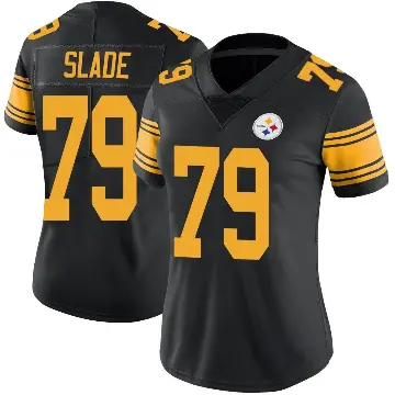 ＃79 Women's Jacob Slade Black Limited Pittsburgh Steelers Color Rush Jersey