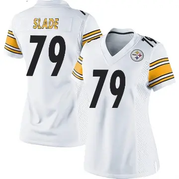 ＃79 Women's Jacob Slade White Game Pittsburgh Steelers Jersey