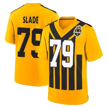＃79 Youth Jacob Slade Gold Game Pittsburgh Steelers Alternate 1933 Throwback Jersey