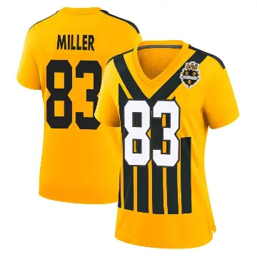 ＃83 Women's Heath Miller Gold Game Pittsburgh Steelers Alternate 1933 Throwback Jersey