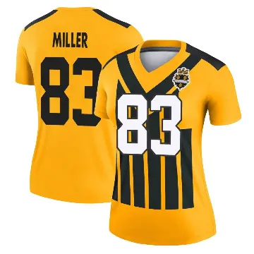 ＃83 Women's Heath Miller Gold Legend Pittsburgh Steelers Alternate 1933 Throwback Performance Jersey