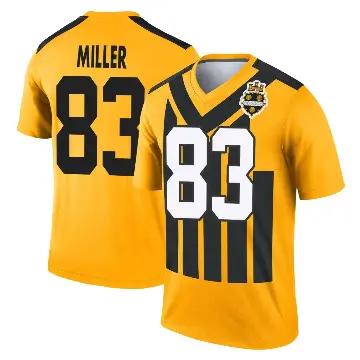 ＃83 Youth Heath Miller Gold Legend Pittsburgh Steelers Alternate 1933 Throwback Performance Jersey