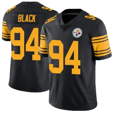 ＃94 Men's Yahya Black Black Limited Pittsburgh Steelers Color Rush Jersey