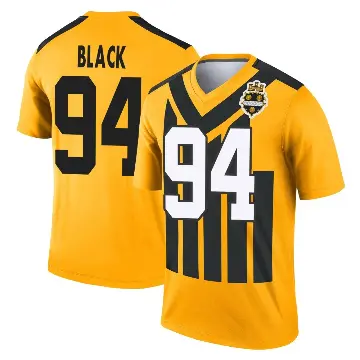 ＃94 Men's Yahya Black Gold Legend Pittsburgh Steelers Alternate 1933 Throwback Performance Jersey