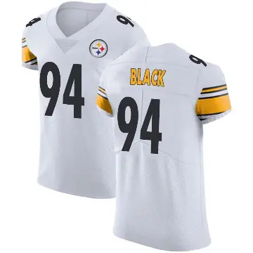 ＃94 Men's Yahya Black White Elite Pittsburgh Steelers Vapor Untouchable Jersey