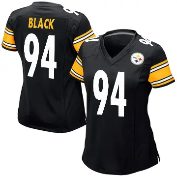 ＃94 Women's Yahya Black Black Game Pittsburgh Steelers Team Color Jersey