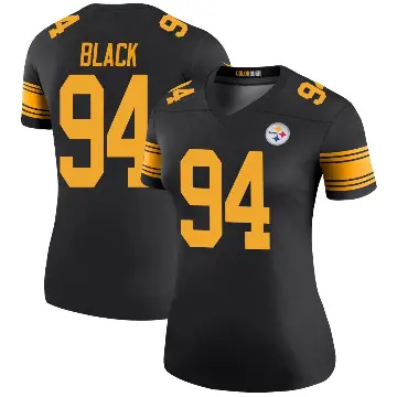 ＃94 Women's Yahya Black Black Legend Pittsburgh Steelers Color Rush Jersey