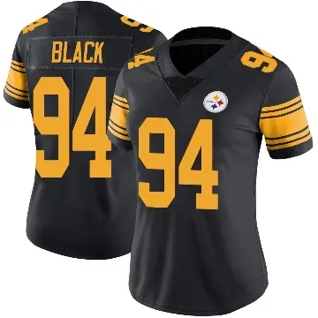 ＃94 Women's Yahya Black Black Limited Pittsburgh Steelers Color Rush Jersey