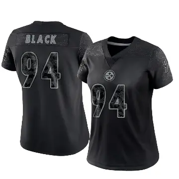 ＃94 Women's Yahya Black Black Limited Pittsburgh Steelers Reflective Jersey