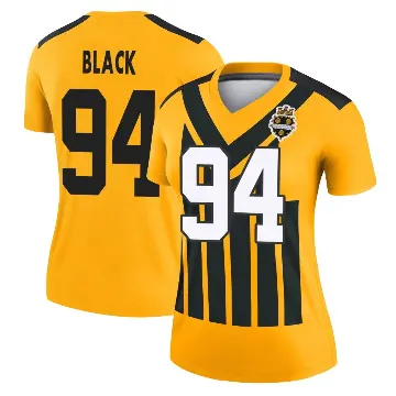 ＃94 Women's Yahya Black Gold Legend Pittsburgh Steelers Alternate 1933 Throwback Performance Jersey
