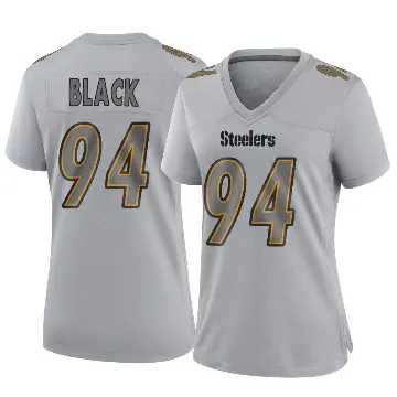 ＃94 Women's Yahya Black Gray Game Pittsburgh Steelers Atmosphere Fashion Jersey
