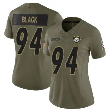 ＃94 Women's Yahya Black Olive Limited Pittsburgh Steelers 2025 Salute to Service Jersey