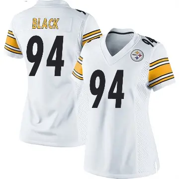 ＃94 Women's Yahya Black White Game Pittsburgh Steelers Jersey