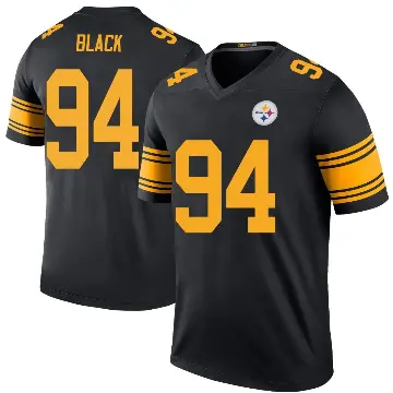＃94 Youth Yahya Black Black Legend Pittsburgh Steelers Color Rush Jersey