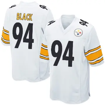 ＃94 Youth Yahya Black White Game Pittsburgh Steelers Jersey